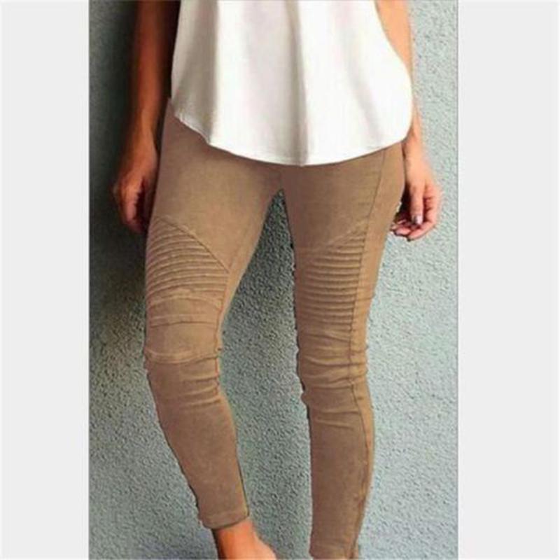 91530103MAC32JTX96 Damesjeans Hoge taille skinny geplooide potloodbroek Retro elastische stretch slanke legging M