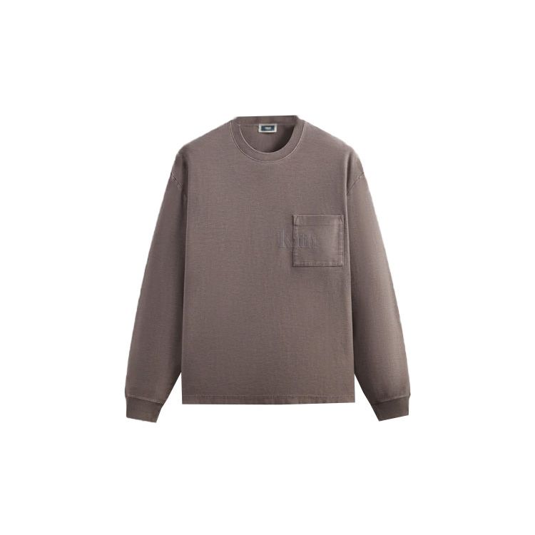 Kith Long-Sleeve Quinn Tee Dash Unisex Tops Purple KHM031552-3003
