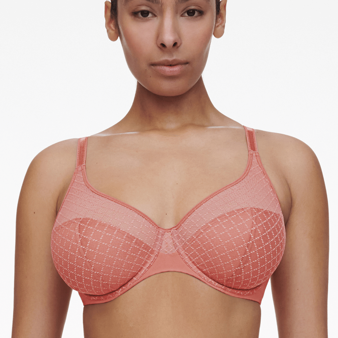 Chantelle EasyFeel Norah Chic BH met beugel, koraalrood