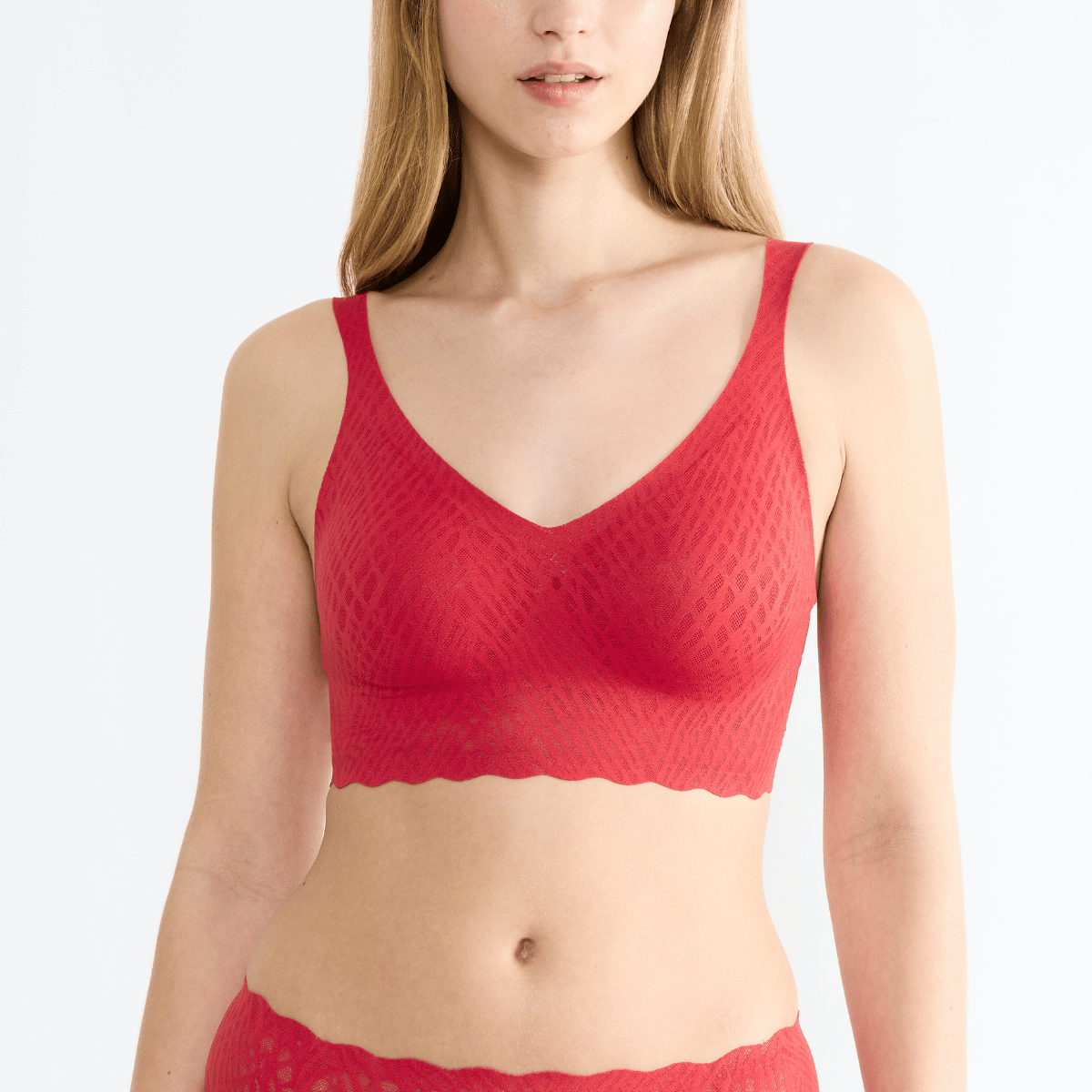 Sloggi Zero Feel Bliss Festive bralette BH, rood