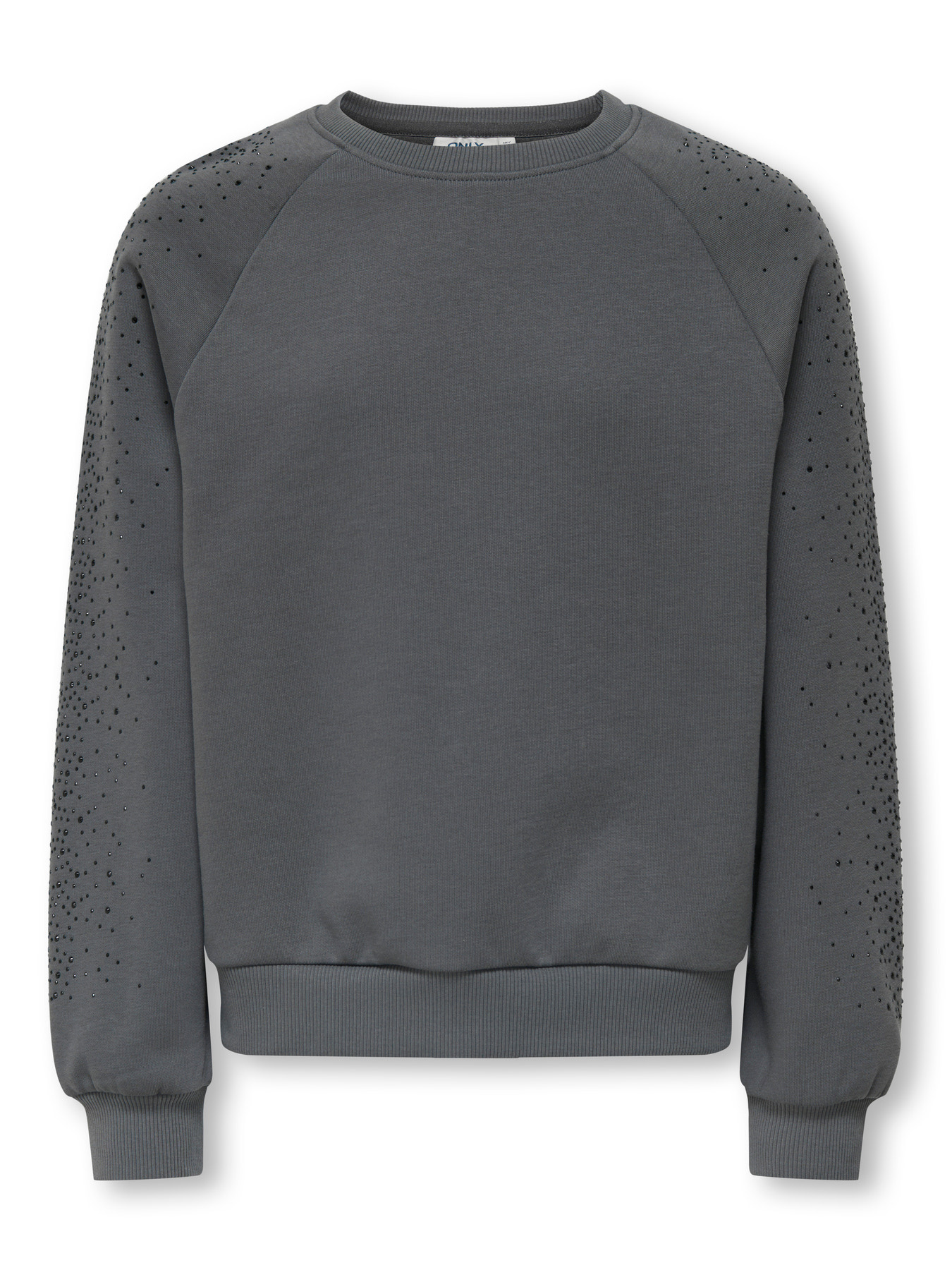 Kids ONLY winter sweater meisjes - grijs - KogZenna - oversize fit, glitter steentjes