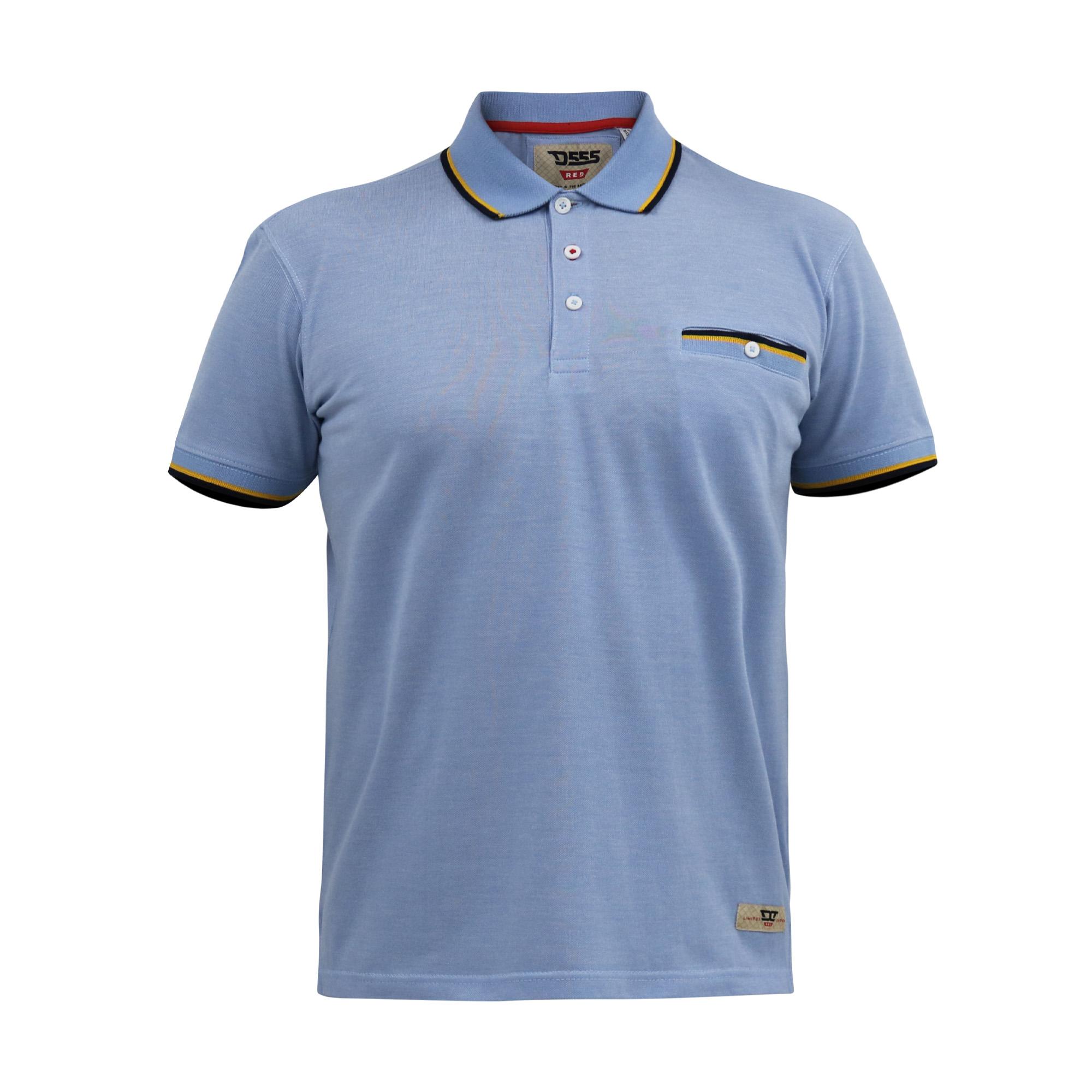 Duke Heren D555 Talbot Pique Jacquard Kingsize Poloshirt blauw