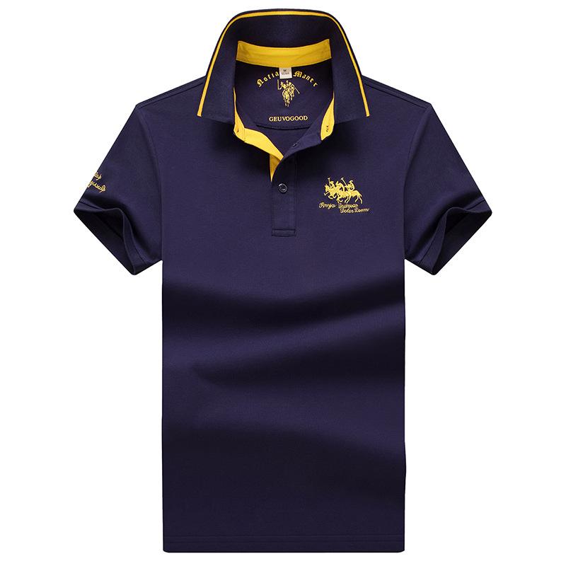 WomWear Poloshirt voor heren Zomer T-shirt met korte mouwen Dieptepunt voor heren Casual geborduurd poloshirt XXXXL