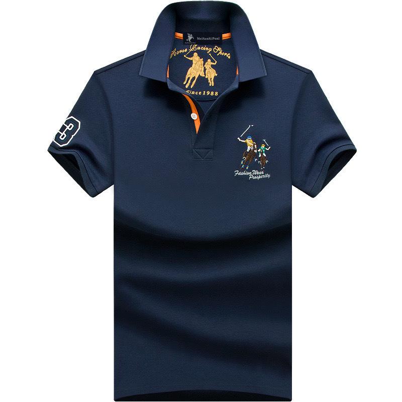 The BAY Men's Summer High-End Polo Shirt: Short Sleeve, Turn-Down Collar, Loose Fit, Plus Size, Trendy Fashion. 3XL 180-195 lbs