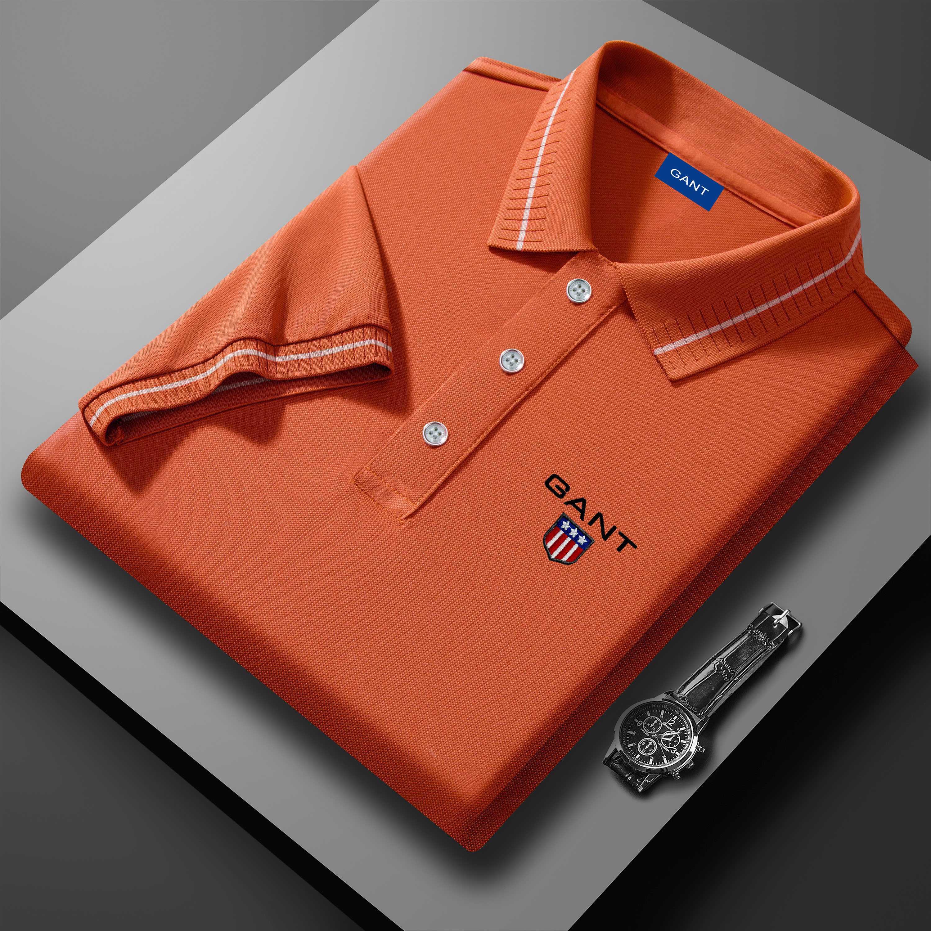 Gant 2025 Zomer Nieuw Sport Casual Geborduurd Revers T-shirt Vochtafvoerend en Zweet afvoerend Poloshirt 3XL