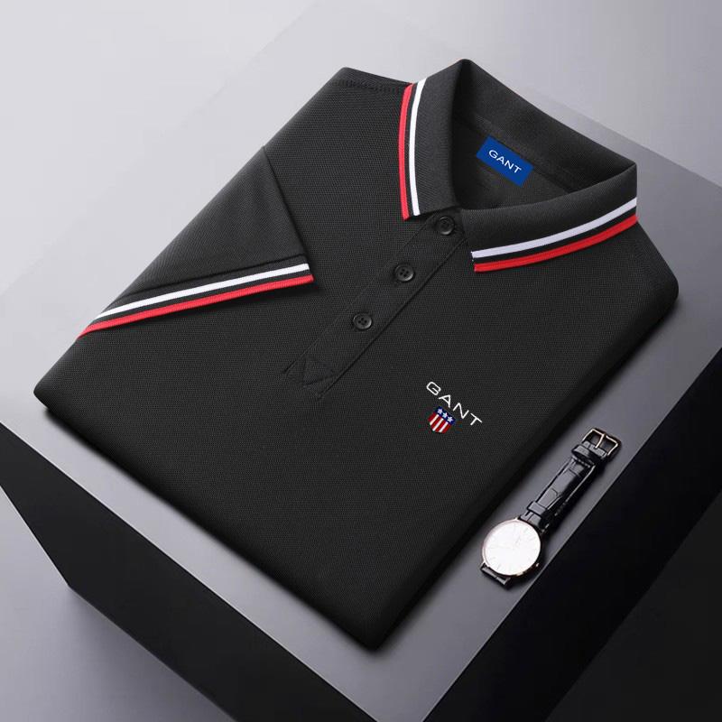 Gant Zomer 2025 Nieuw Ice Ion Fiber Geborduurd Poloshirt met Polokraag voor Vochtafvoer en Zweettransport M