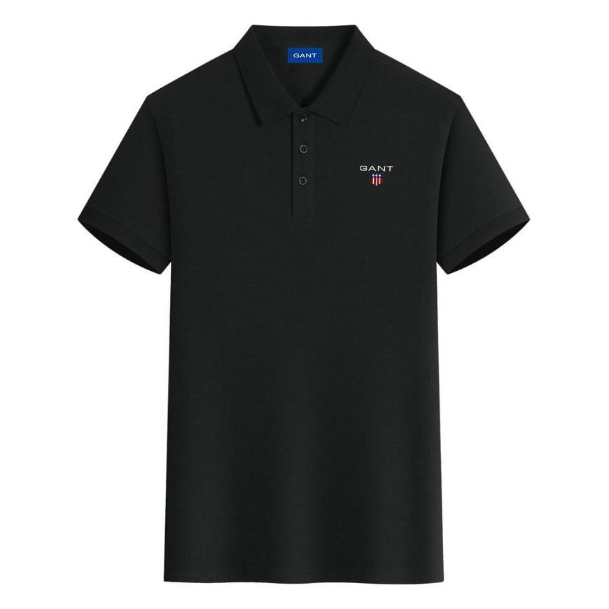 Gant Summer New Embroidered Casual Sports Collar Polo Shirt, Sweat Wicking and Moisture Absorbing Pure Cotton Polo Shirt L
