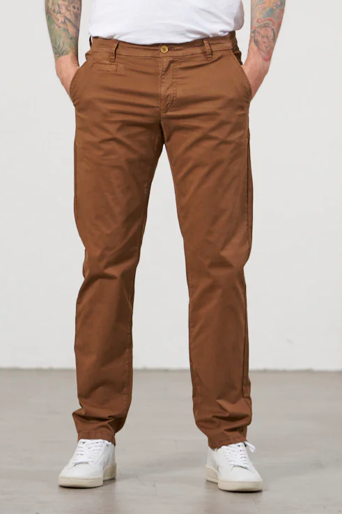 Feuervogl Herren vegan Chino-Hose Lasse Nougat