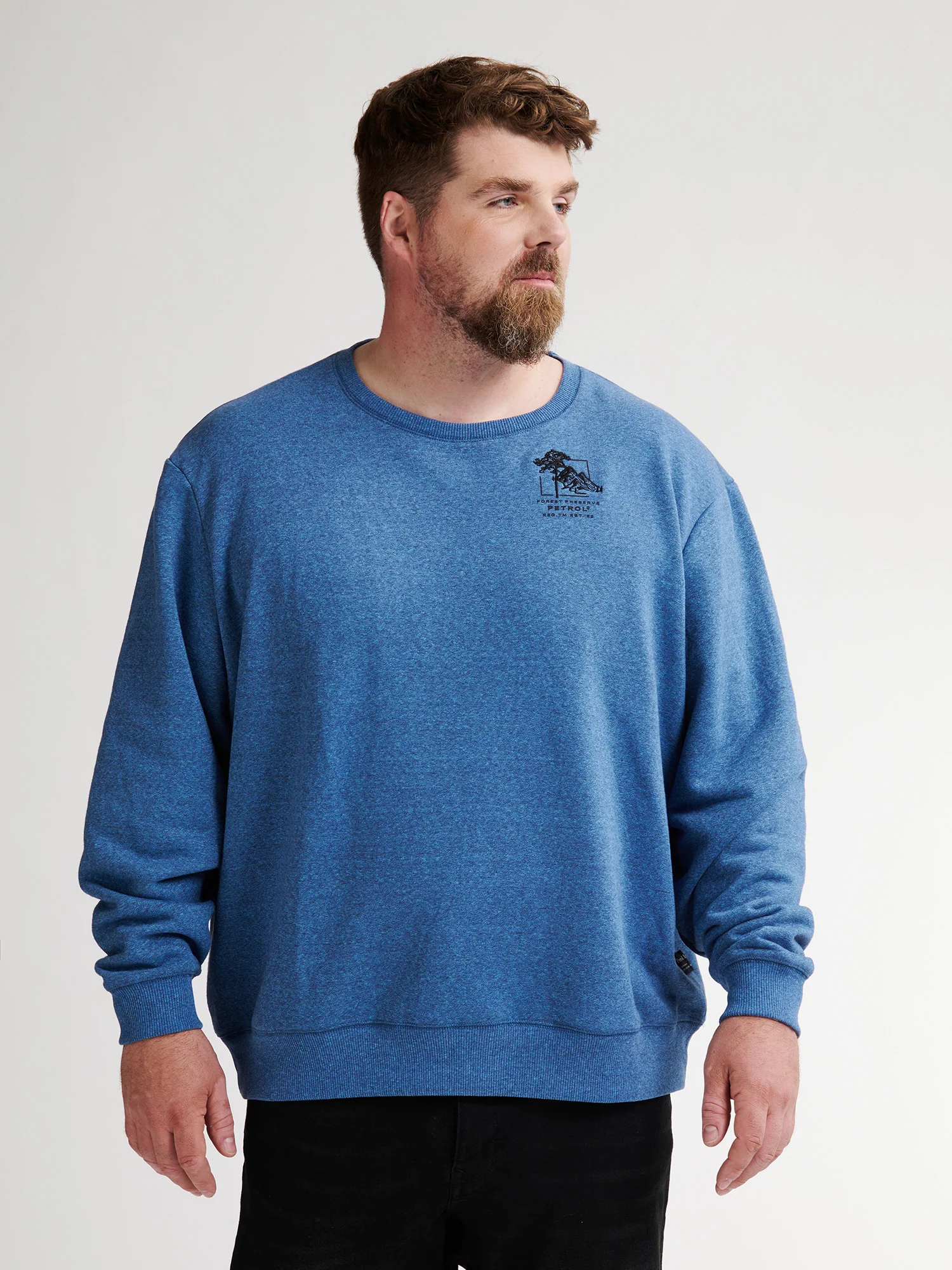 Petrol Industries Heren sweater m-3050-swr3090 5190 indie blue