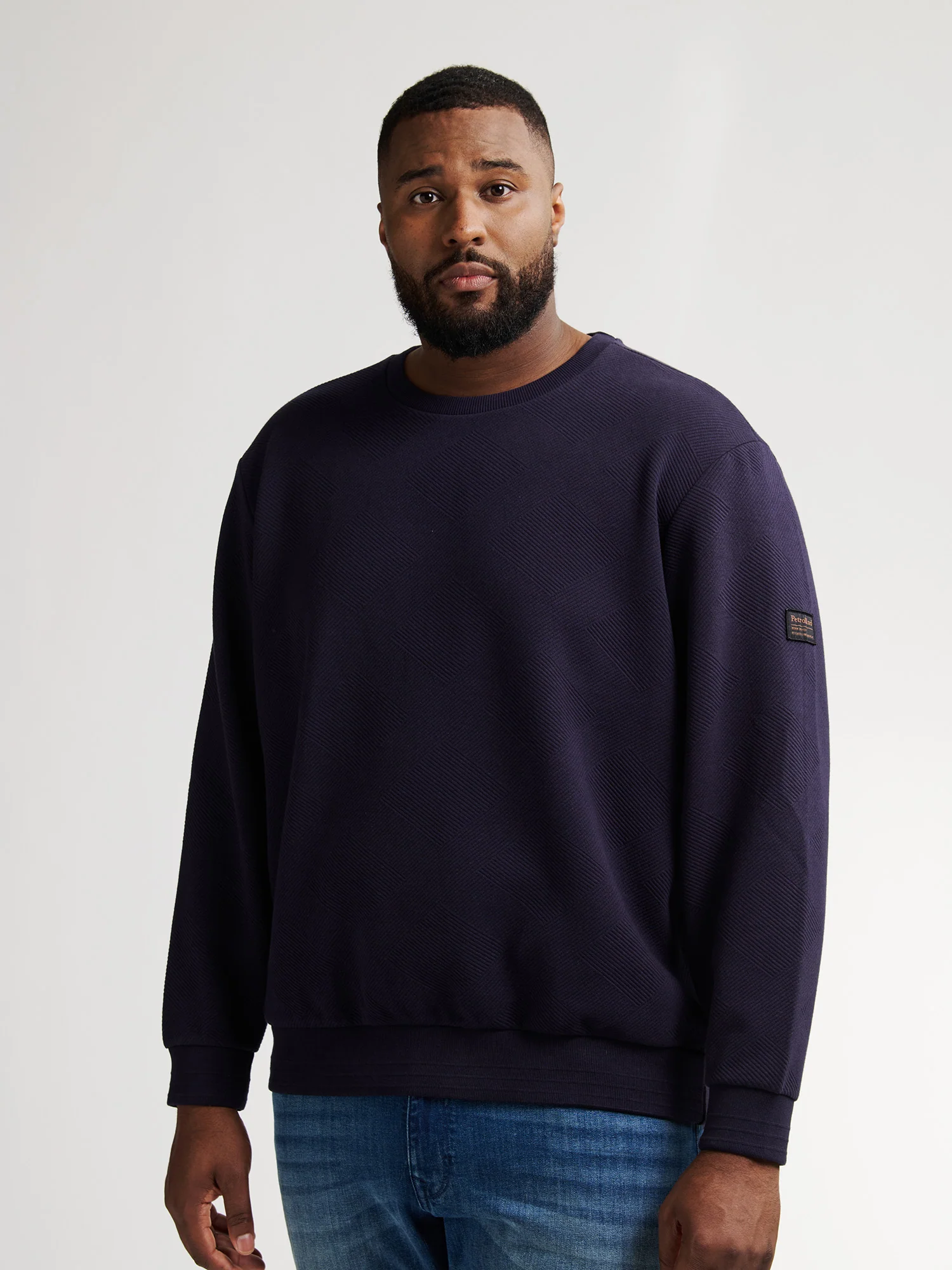 Petrol Industries Heren sweater m-3050-swr3100 5092 royal navy