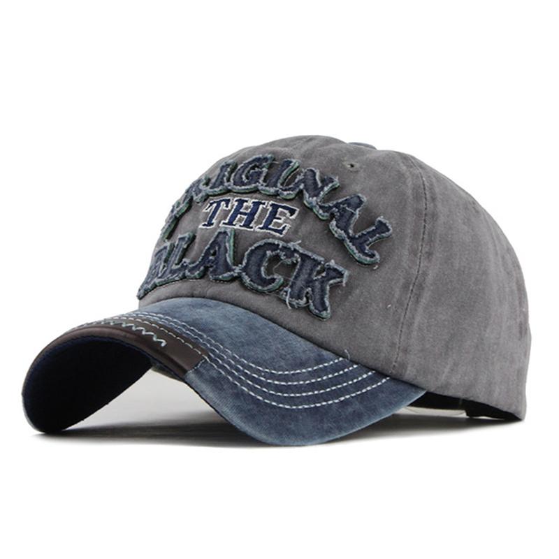 Cap Factory Retro gewassen baseballcap voorzien van snapback hoed voor heren dames casual pet brief zwarte pet