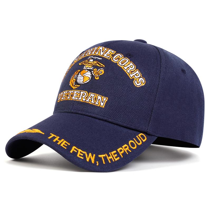 Cap Factory Mode US Marine Corps Veteran The Couple The Pride Hoeden Letter Borduurwerk Petten Marine Zwarte Baseballpet Tactische Hoed marineblauwe kleur