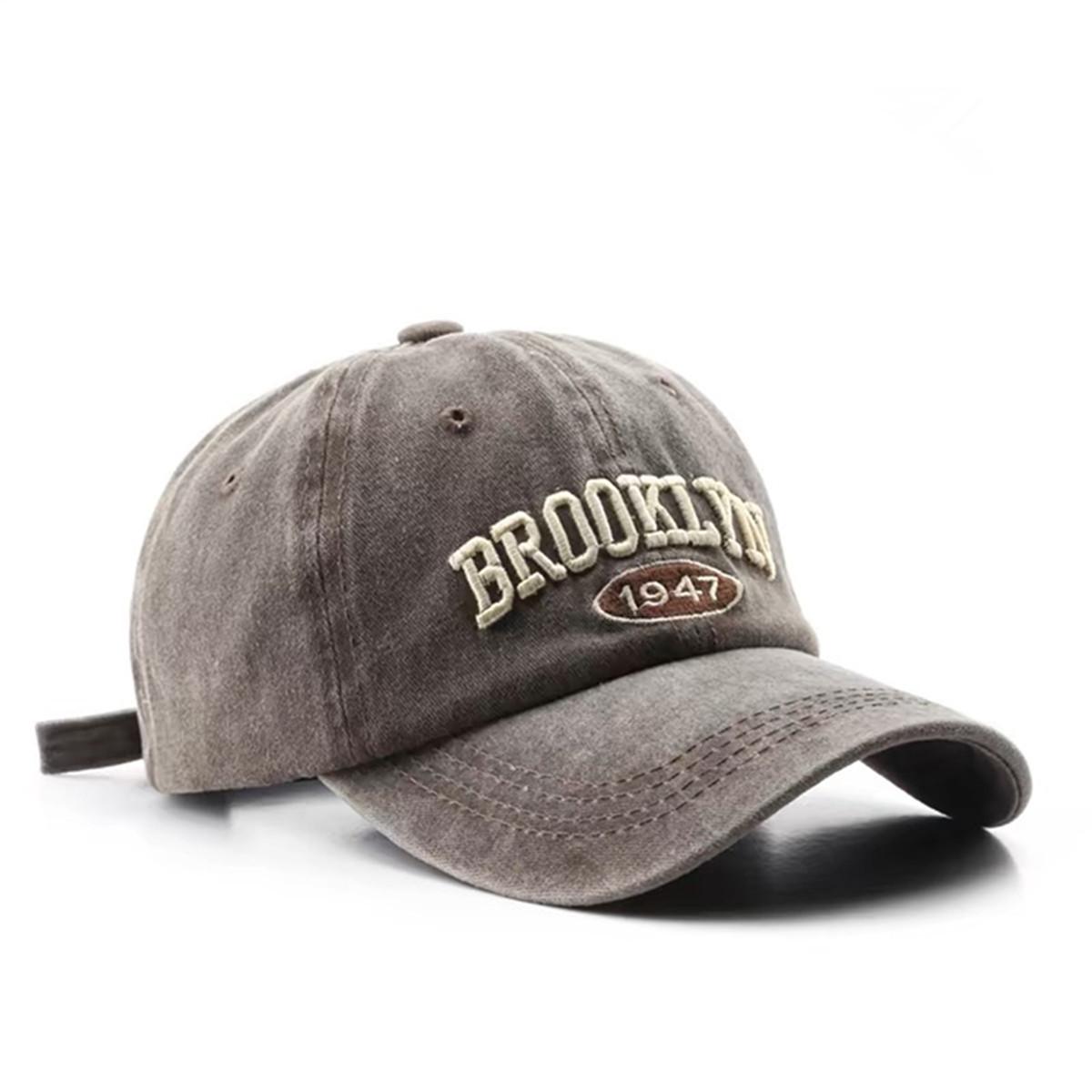 Cap Factory Unisex Pet met Letterborduurwerk Gewassen Baseballpet Verstelbaar Katoen Heren Hoed Dames Outdoor Vrije Tijd Zonnehoeden Trucker Pet Rijpetten
