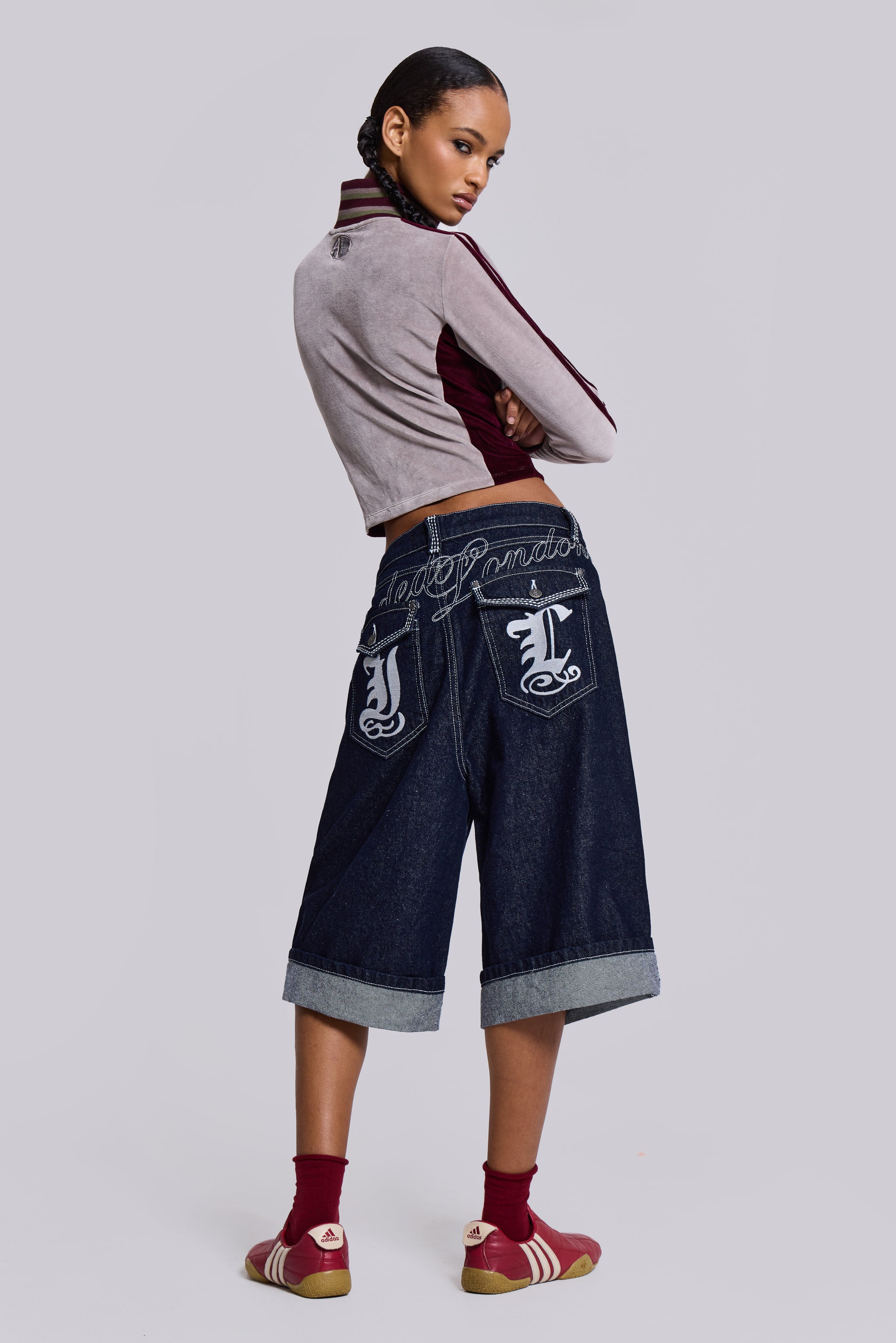 Jaded London Sonic J-L Indigo Jorts