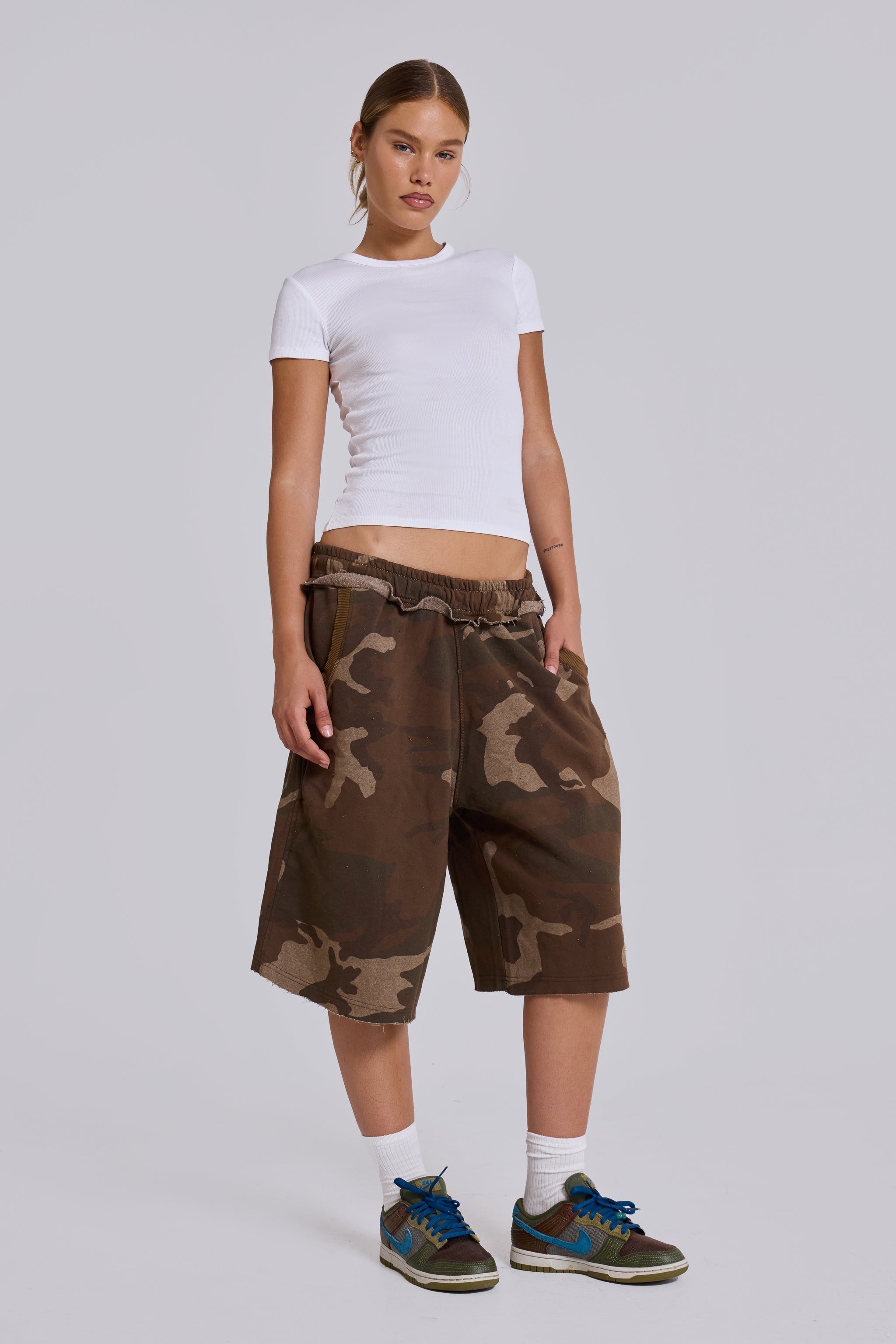 Jaded London Camo Monster Jogger Shorts