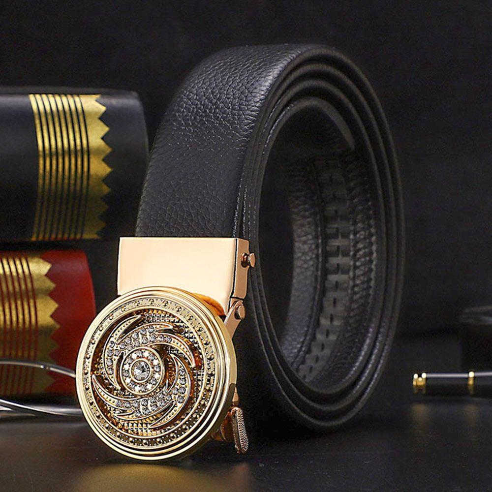 CDxuguang Strassversiering  Luck Is On The Turn  Riem Luxe ontwerp Draaibare gesp in de tailleband Gold 3