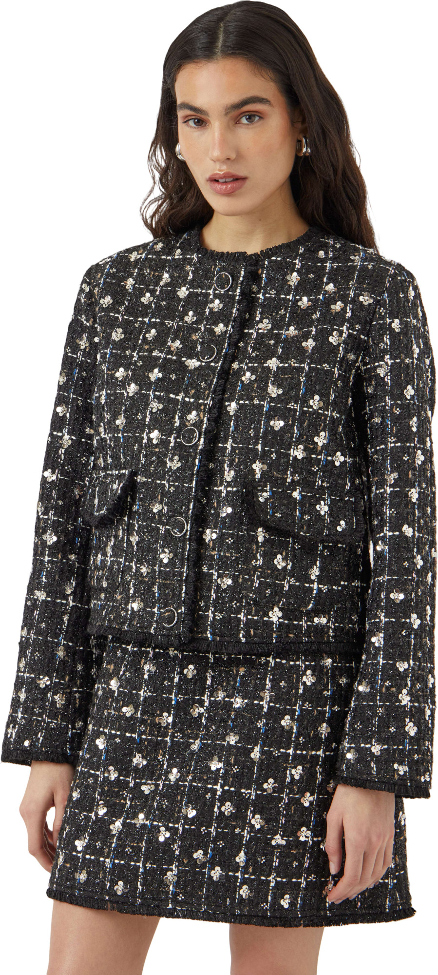 Y.A.S Yasvalenda ls tweed jacket show black