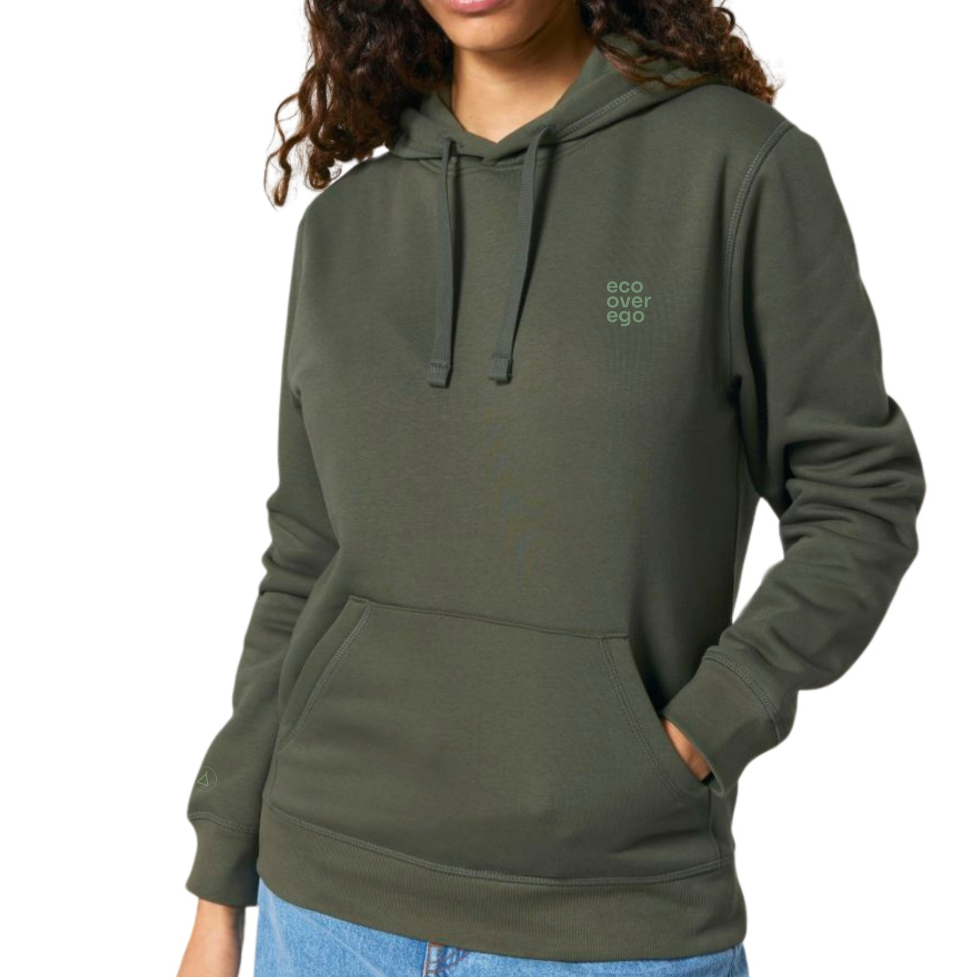 Inaska Damen vegan Hoodie Signature Eco Khaki Sage