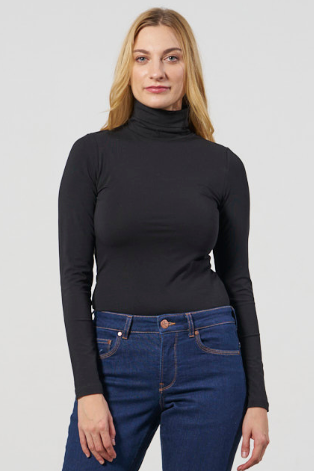Feuervogl Damen vegan Rollkragenpullover Alva Schwarz