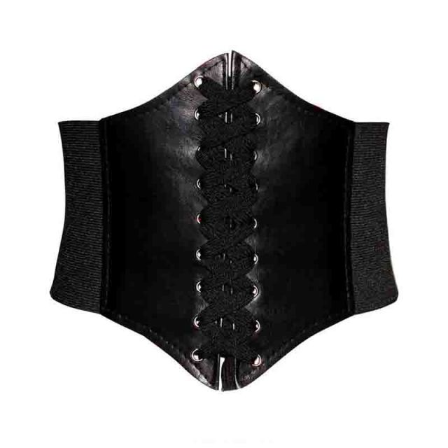 CANVAUS Zwart Sexy vrouwen Corset Top Vrouwelijke Gothic Kleding Underbust Taille Sexy Bridal Bustier Lichaam Afslanken Brede Riemen Jurk Gordel One Size