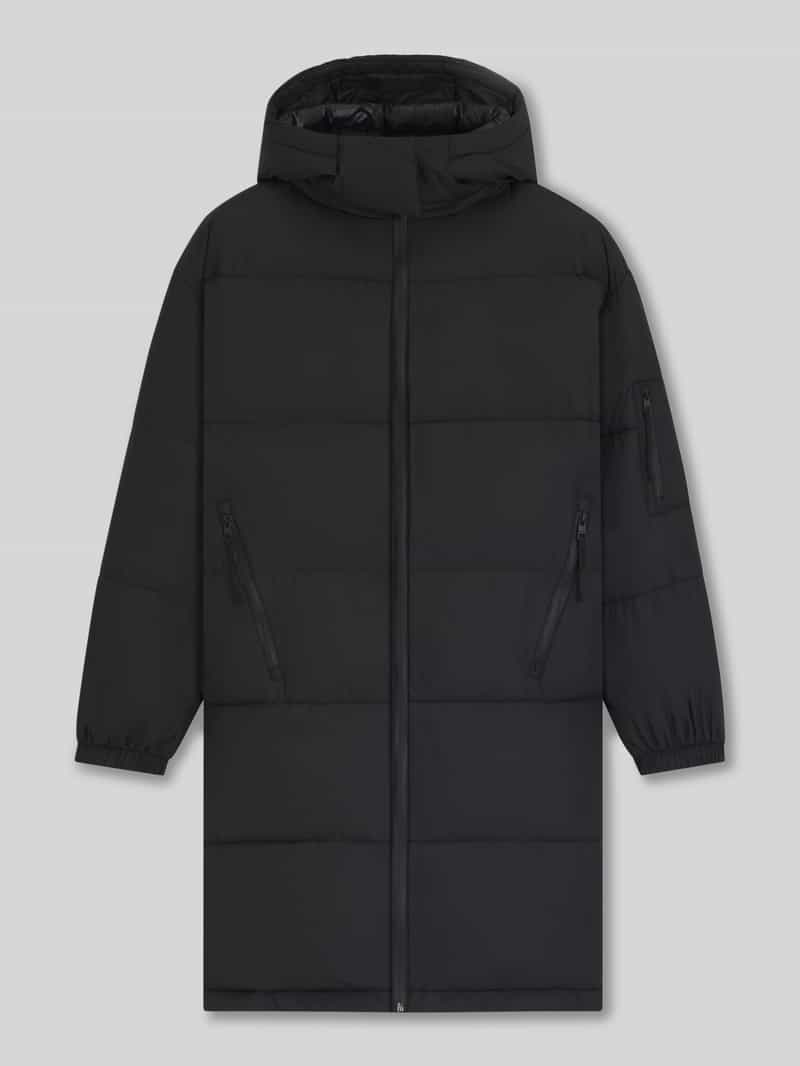 HUGO Blue Parka Faridali in relaxed fit, met capuchon