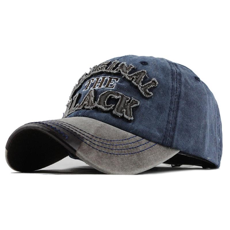 Cap Factory Retro gewassen baseballcap voorzien van snapback hoed voor heren dames casual pet brief zwarte pet