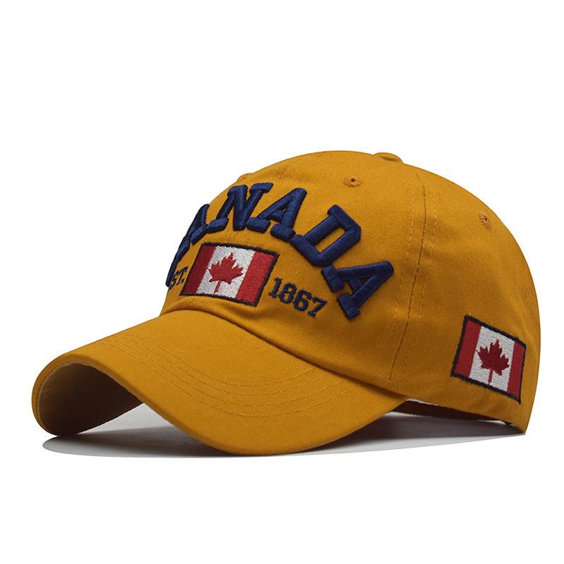 Northwood []Canada Baseball Caps voor Mannen Vrouwen Canada Snapbacks Zomer Zon Vader Hoeden Mannen Trucker Caps 54-60 cm geel