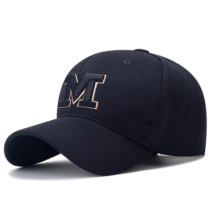 Bull Hat Four Seasons New M Letter Embroidery Cap Outdoor Shade Sun Protection Baseball Cap Fashion Versatile Unisex Adjustable