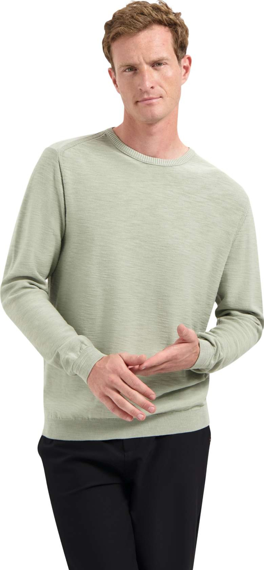 No Excess Pullover crewneck garment dyed + st smoke