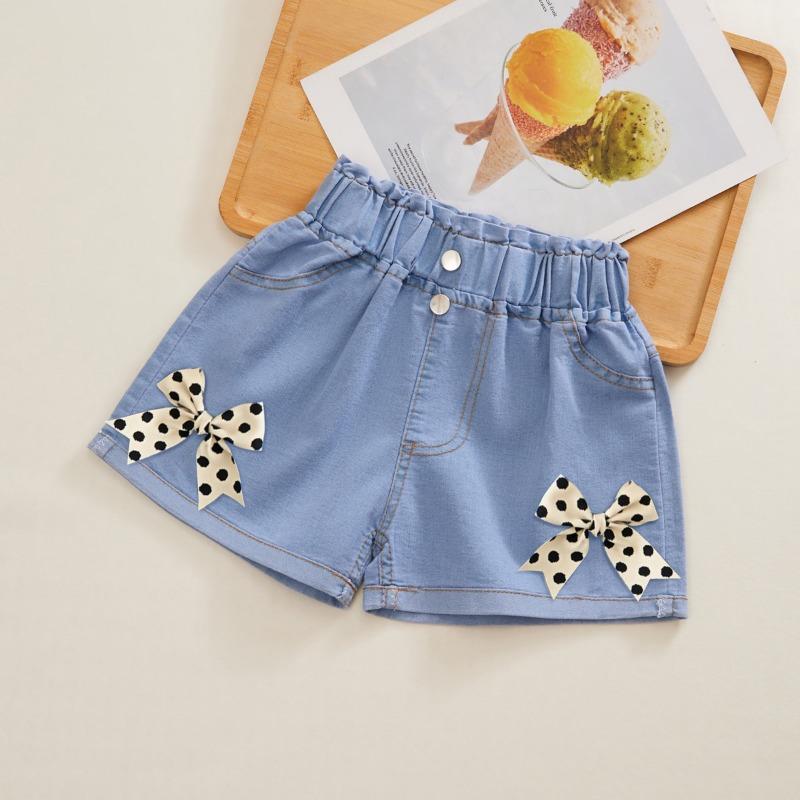 Happytimes Meisjes Shorts, Zomer, Dun, Middelgroot en Groot Kinderen, Los, Baby Casual Shorts, Buiten Meisjes, Denim Korte Broeken 100cm