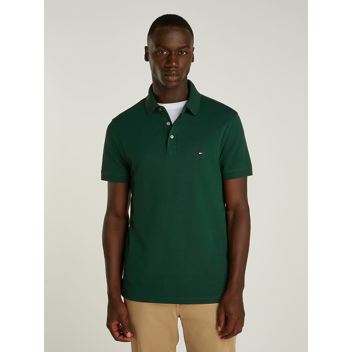 Tommy Hilfiger Poloshirt 1985 SLIM POLO met piquéstructuur en borduursel