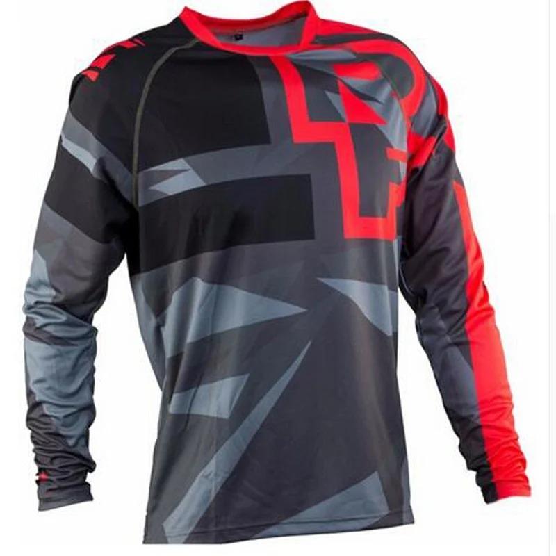 ETST 012 Downhill Truien Lange Mouw Heren T-shirt Mountainbike MTB T-shirts Offroad DH Motorfiets Motocross Sportkleding BMX Kleding XL