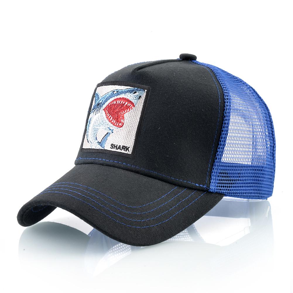 Kissbaobei Trucker Caps Heren Dames Streetwear Hip Hop Baseball Cap Met Haai Borduurwerk Patch Snapback Drake Bones Casquette Four Seasons 56-59cm