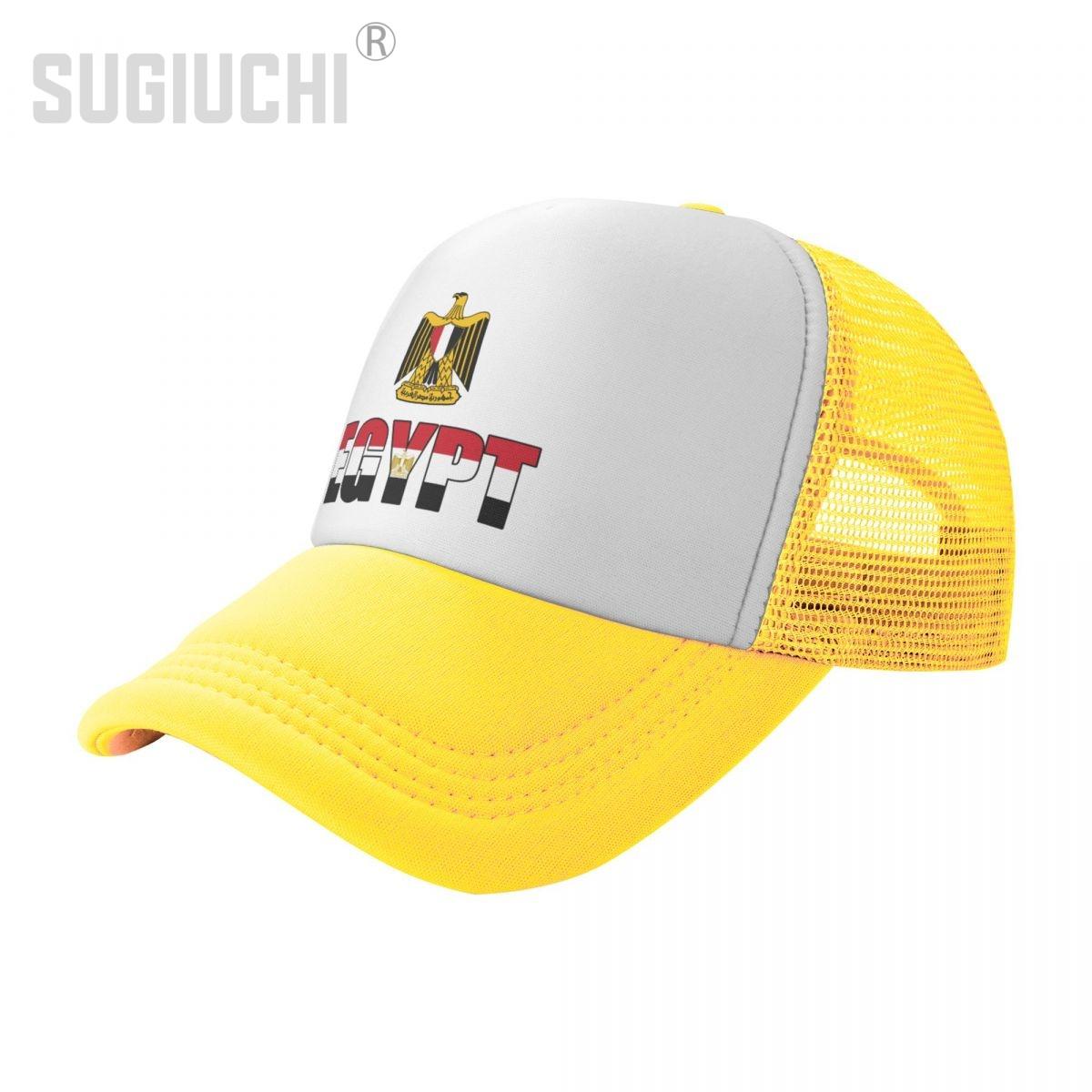 ALLRICK Mesh Cap Hoed Egypte Brief Vlag Embleem Trucker Verjaardagscadeau voor Unisex WoUnisex geboren Alle mensen Retro Baseball Caps Cool One Size