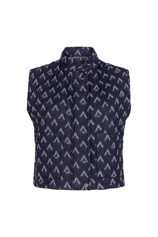 Lofty Manner harper qj41 gilet harper 823 zigzag print