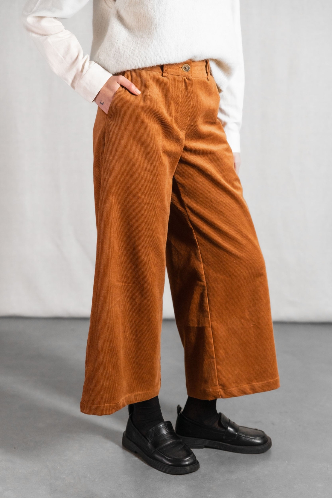 Jyoti Fair Works Damen vegan Culottes Hemani Zimtbraun