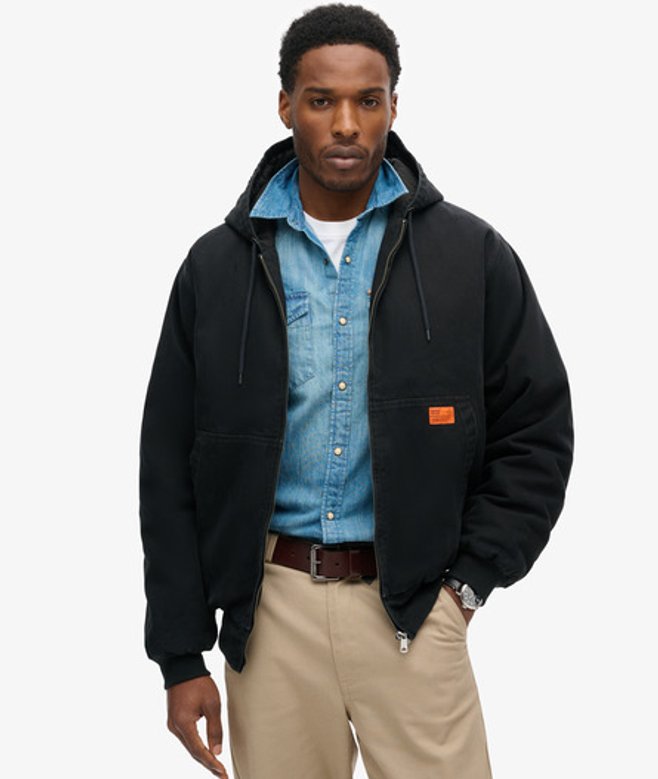 Superdry Surplus-bomberjack met Capuchon Zwart