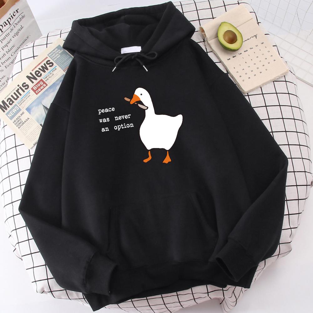 Boutique sports suit series 2 Vrede was nooit een optie Afdrukken Hoodies Heren Grappig sweatshirt met capuchon Nieuwigheid Oversized Tops Touw Hoodie Heren XL