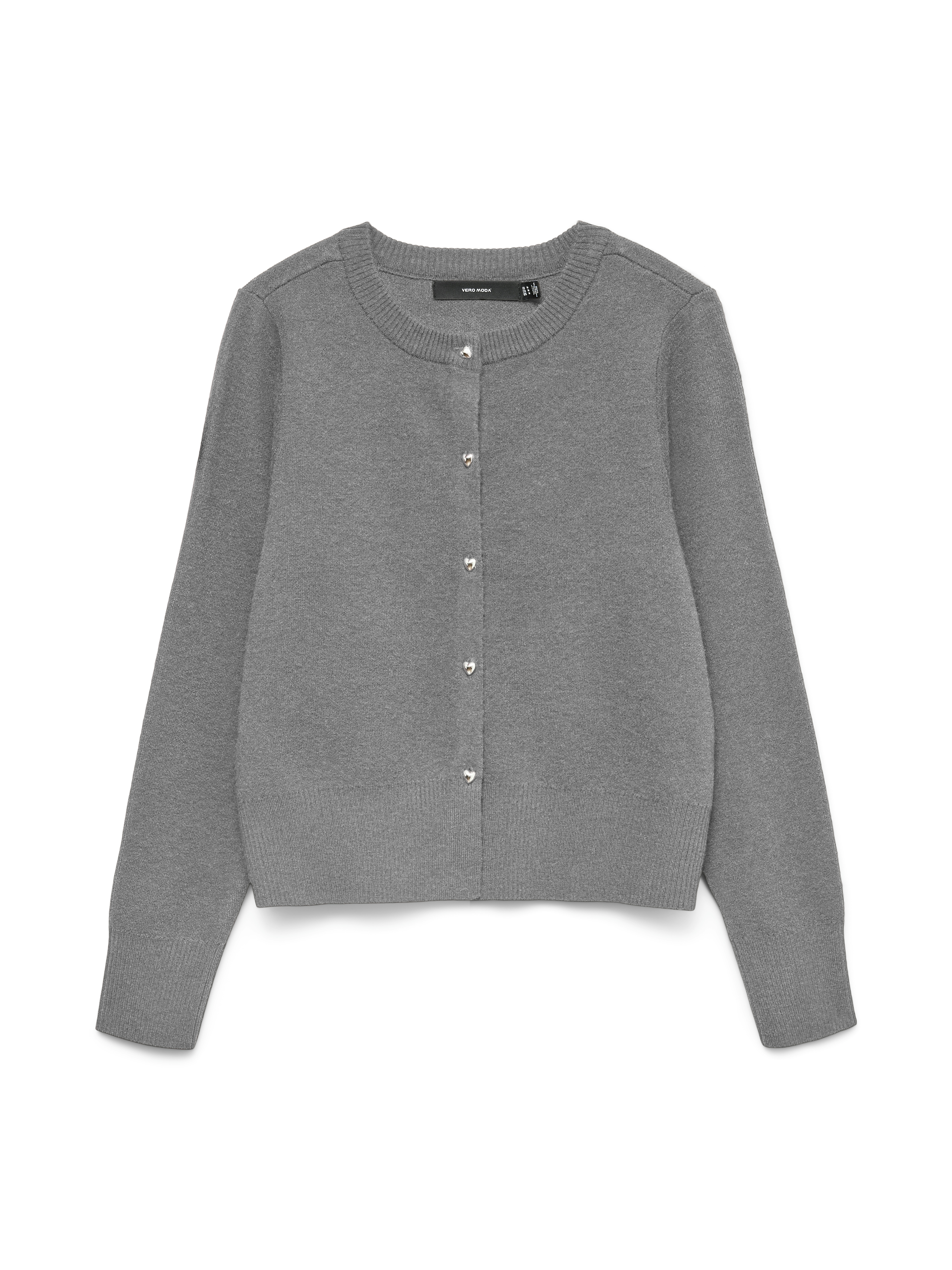 Vero Moda vmkacy ls o-neck cardigan 10334916 medium grey melange
