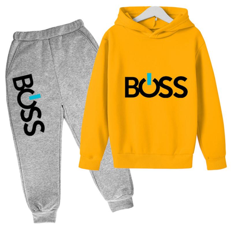 Xuhaijian02 Lente Herfst Jongens Meisjes Casual Mode Print Trui Lange Mouw Hoodie Tops + Broek Trainingspak 4-14 Jaar kinderkleding 130