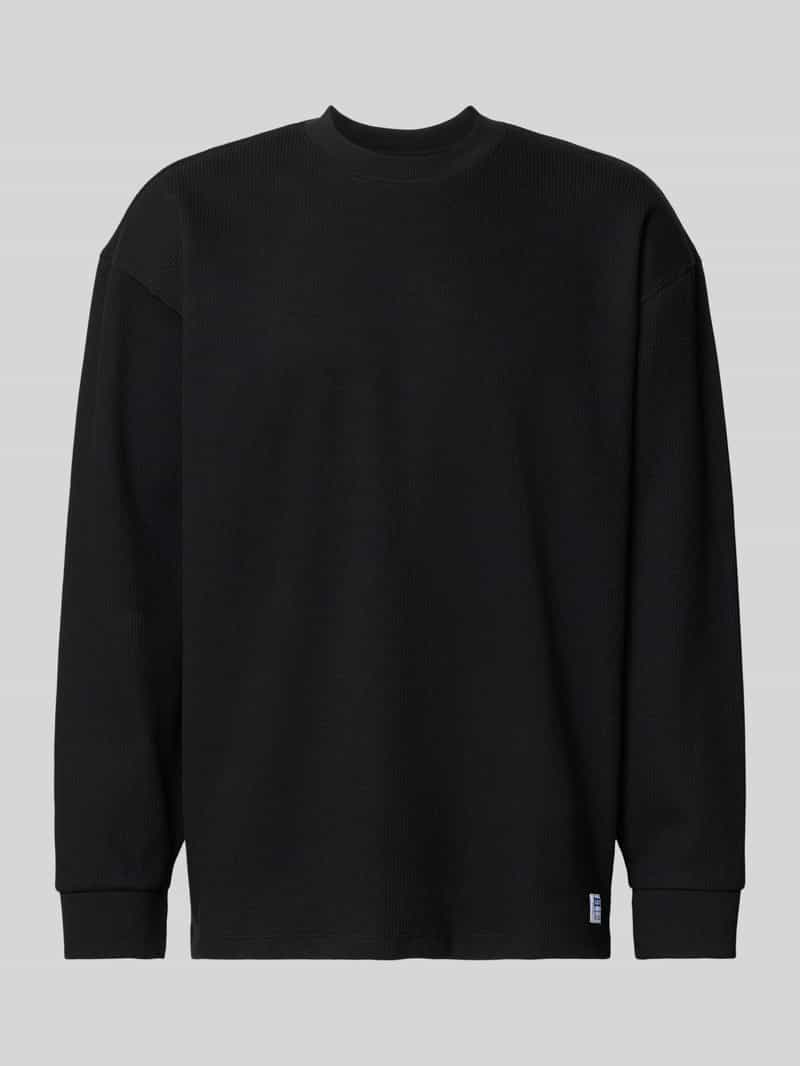 HUGO Blue Shirt met lange mouwen Nuwolo met logo-badge