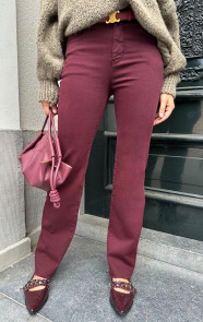 Jurkjes Wide Leg Jeans Dez Burgundy