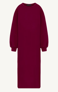 Jurkjes Relaxed Fit Sweaterjurk Burgundy