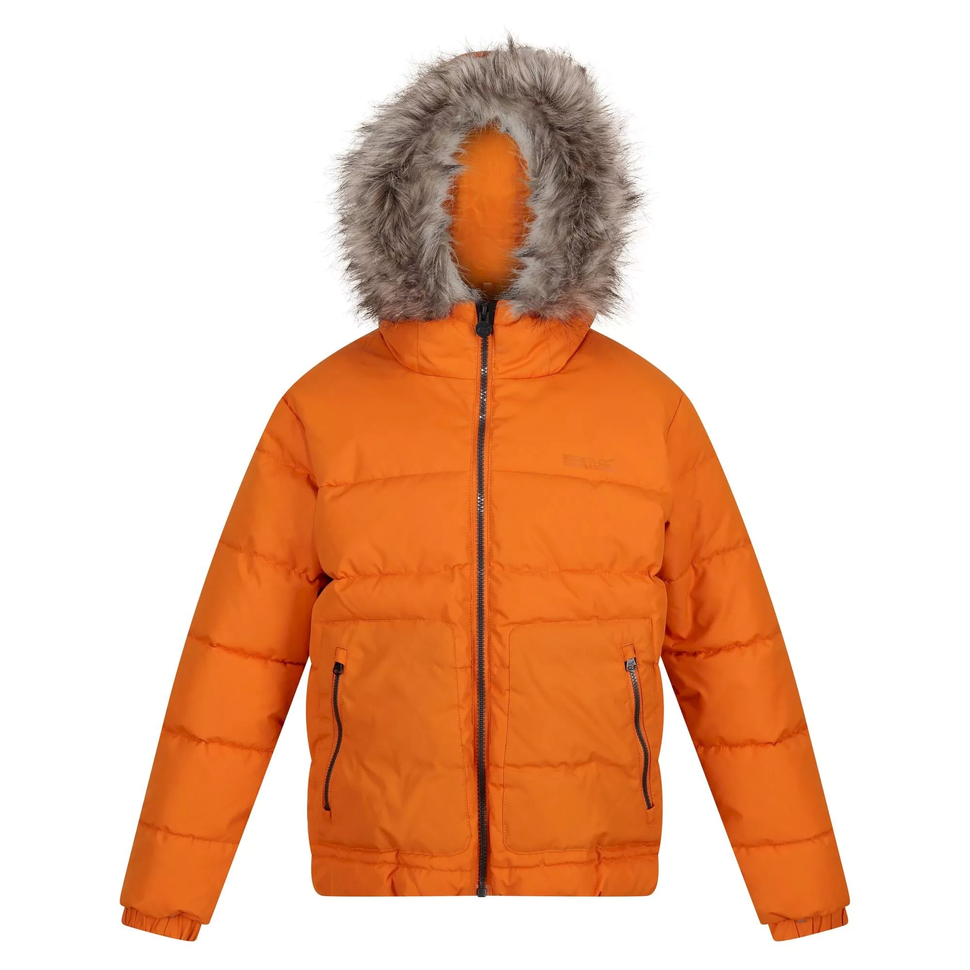 Regatta Parka met imitatiebont voor kinderen