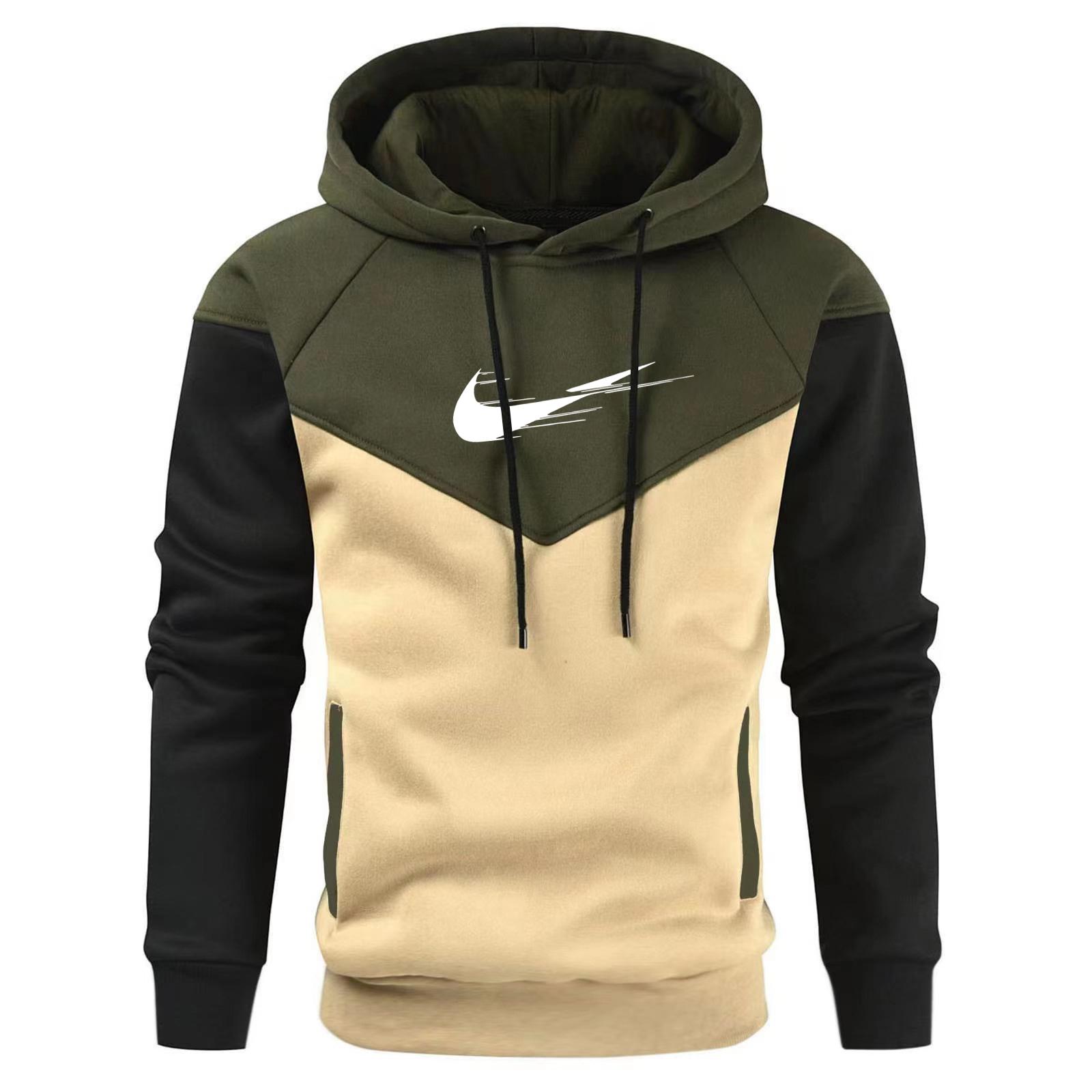 Nomi Lente Herfst Heren Patchwork Merk Hoodies Kleding Casual Losse Sweatshirt Streetwear Mannelijke Mode Sport Trui Buitenkleding M