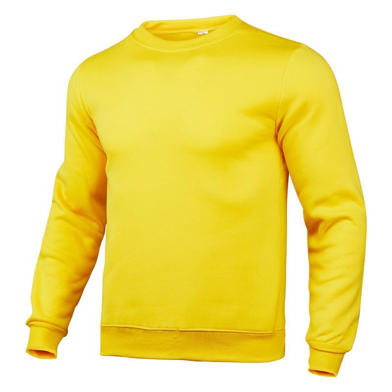 Top Men Wardrobe Heren Europese en Amerikaanse mode ronde hals hoodie - Lente & herfst sweatshirt M geel