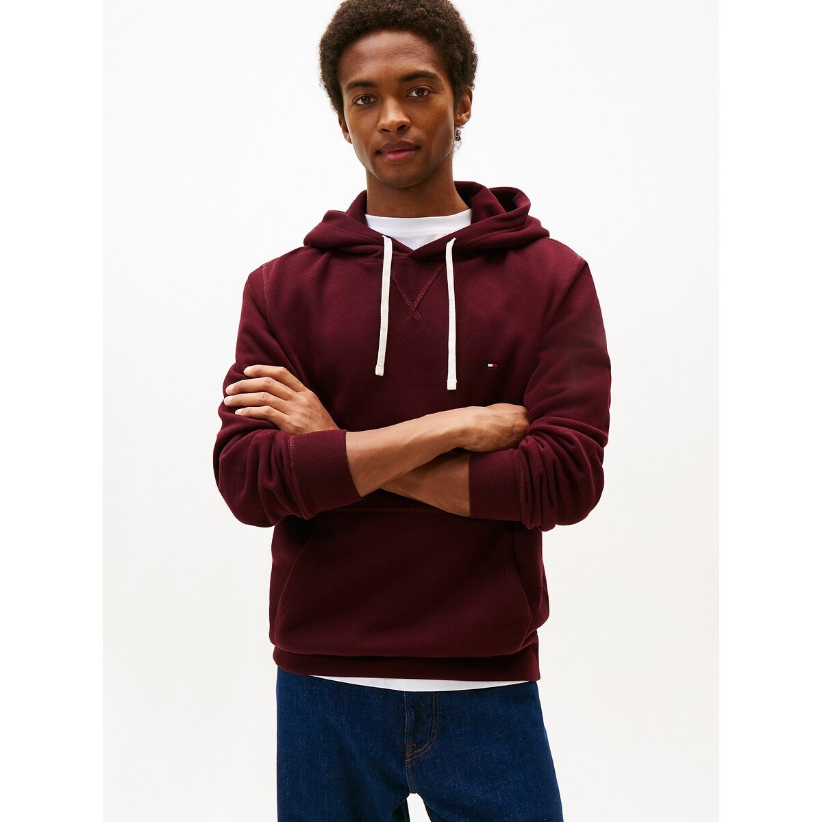 Tommy Hilfiger Hoodie ESS SEASONAL FLEECE HOODY met capuchon en kangoeroezak