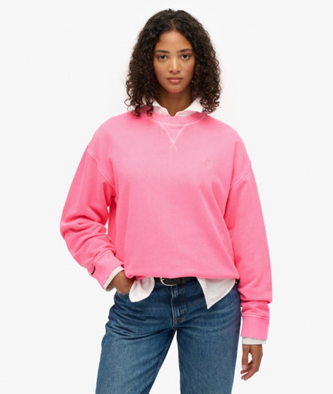 Superdry Studios Sweatshirt met Ronde Hals Pink