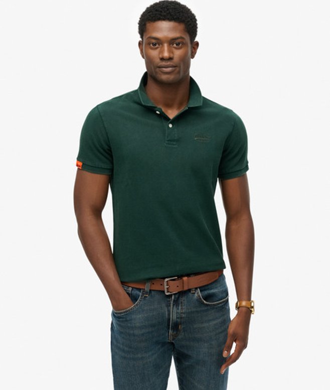 Superdry Vintage Destroy Poloshirt Groen