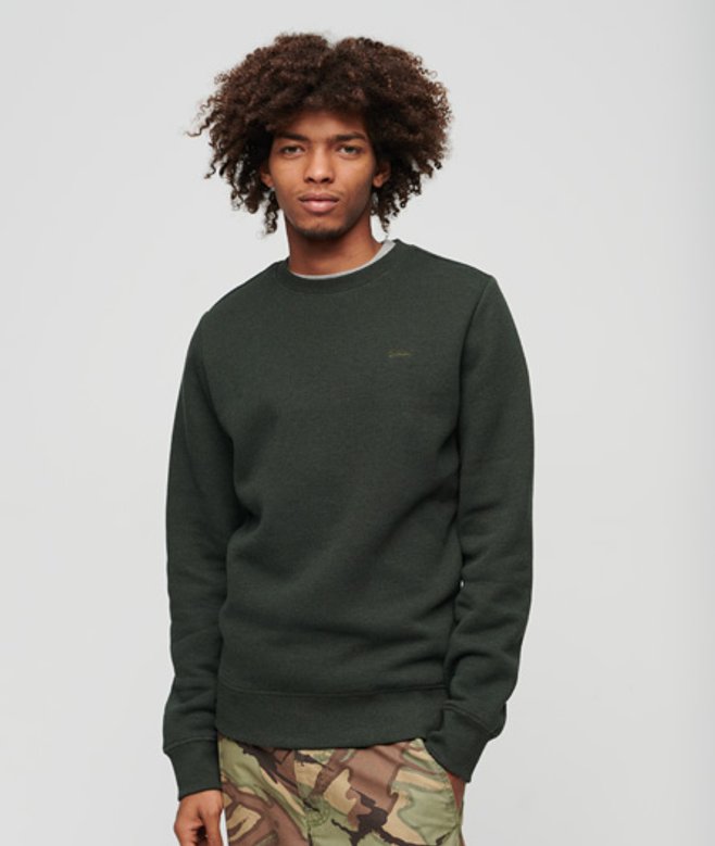Superdry Essential Logo Sweatshirt met Ronde Hals Groen